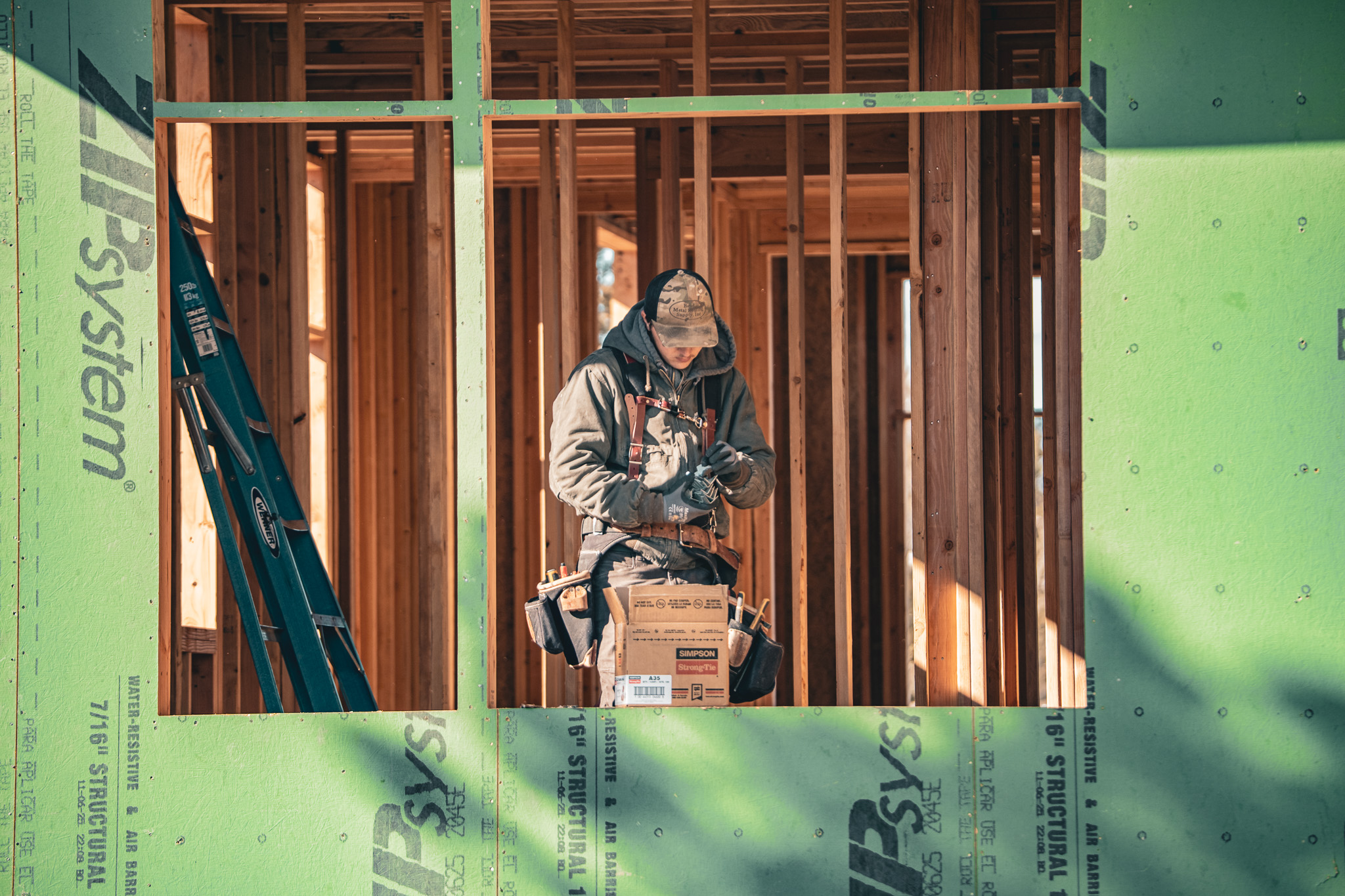Worker framing exterior